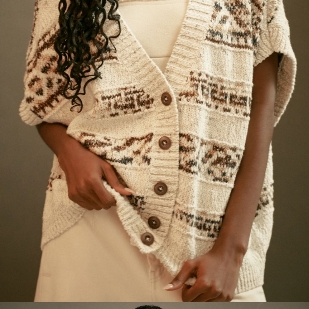 Pilcro Cocoon Cardigan Sweater Vest